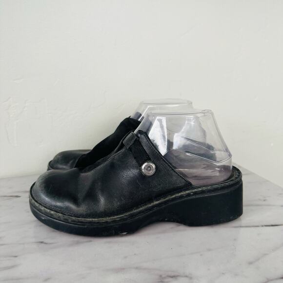 Naot Black Leather Slide Mules Women’s Size 6.5 - Picture 1 of 10